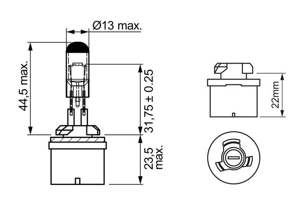 Bosch Gloeilamp, mistlamp 1 987 302 024