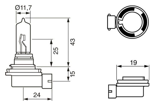 Bosch Gloeilamp, verstraler 1 987 302 082