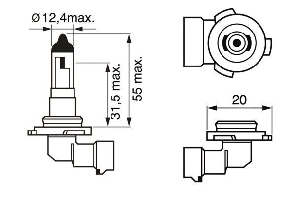 Bosch Gloeilamp, mistlamp 1 987 302 083