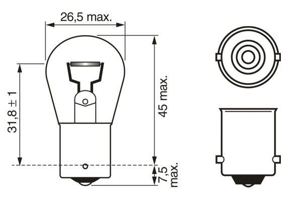 Bosch Gloeilamp, mistlamp 1 987 302 501