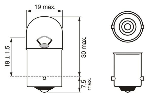 Bosch Gloeilamp, knipper-/breedtelicht 1 987 302 278