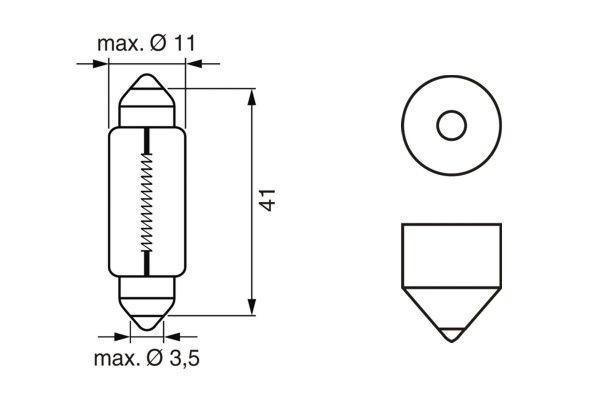 Bosch Gloeilamp, kofferruimteverlichting 1 987 302 225