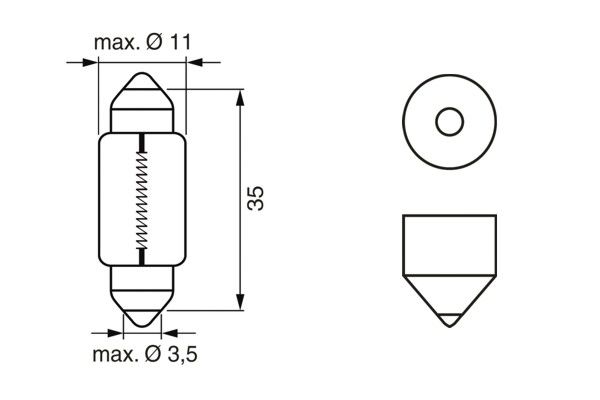 Bosch Gloeilamp, kofferruimteverlichting 1 987 302 211