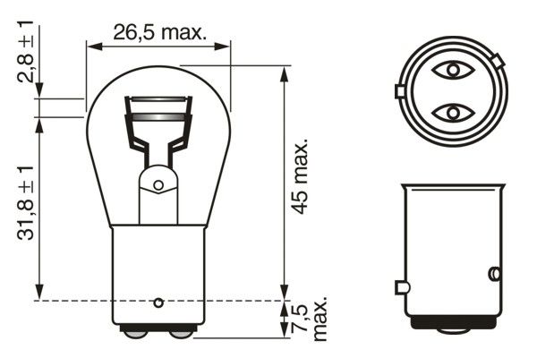 Bosch Gloeilamp, mistlamp 1 987 301 015