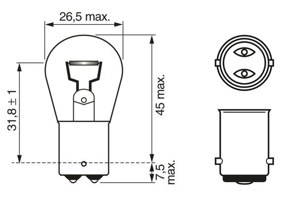 Bosch Gloeilamp, mistlamp 1 987 302 532