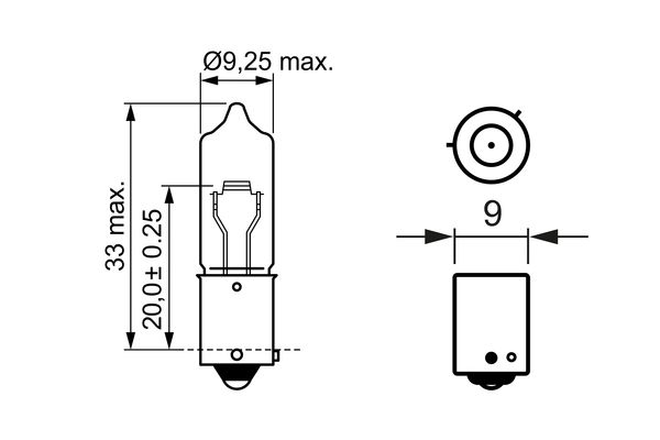 Bosch Gloeilamp, knipper-/breedtelicht 1 987 302 533