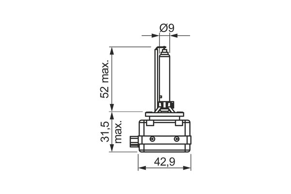 Bosch Gloeilamp, verstraler 1 987 302 907