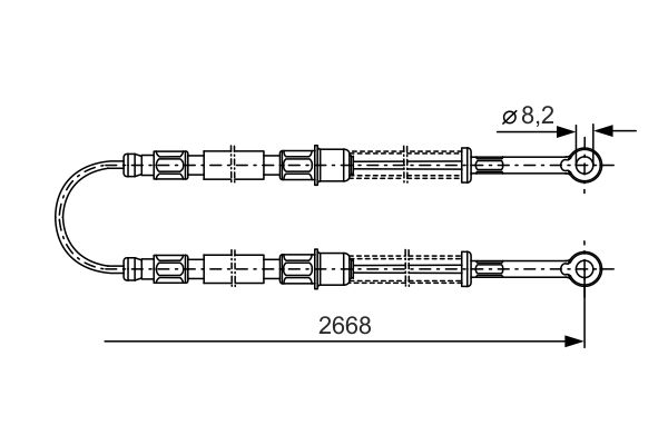 Bosch Handremkabel 1 987 477 086