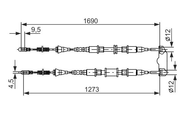 Handremkabel Bosch 1 987 477 129