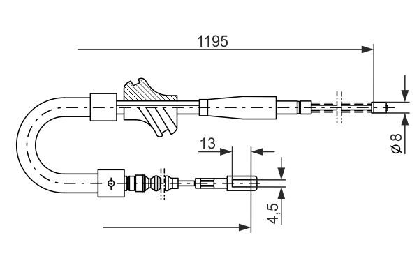 Bosch Handremkabel 1 987 477 187