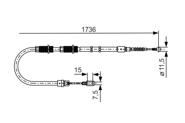 Bosch Handremkabel 1 987 477 257