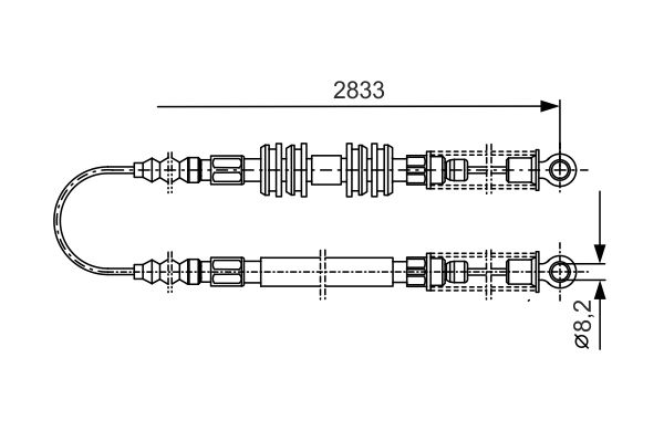 Handremkabel Bosch 1 987 477 296