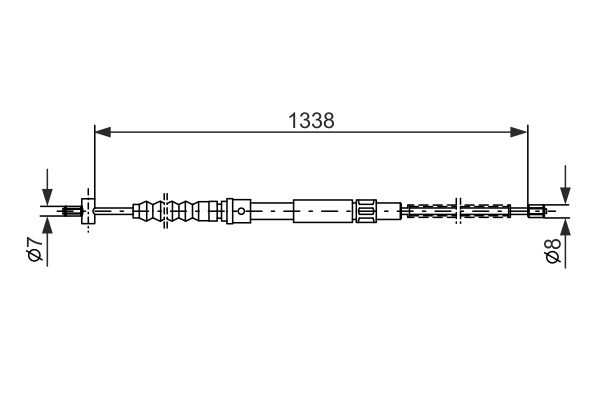 Handremkabel Bosch 1 987 477 356