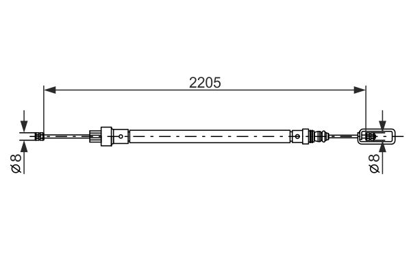 Handremkabel Bosch 1 987 477 524