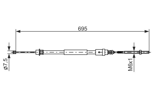Bosch Handremkabel 1 987 477 572