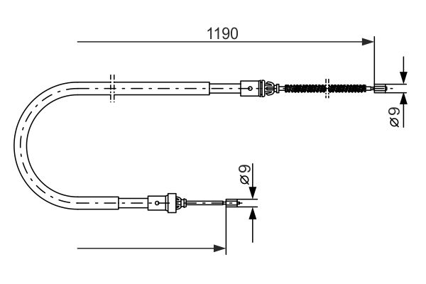 Handremkabel Bosch 1 987 477 650