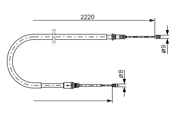 Bosch Handremkabel 1 987 477 652