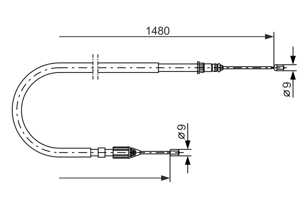 Handremkabel Bosch 1 987 477 653