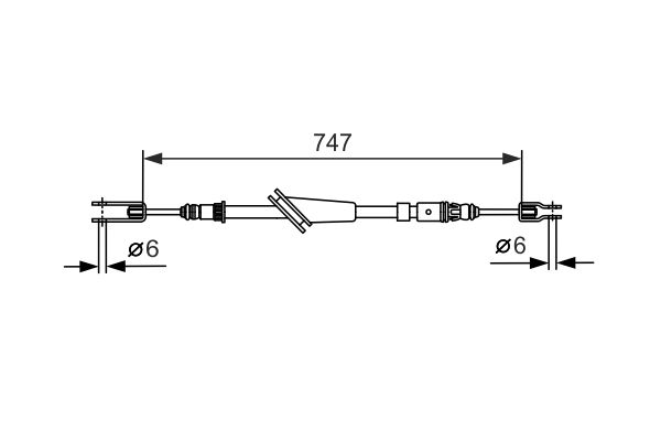 Handremkabel Bosch 1 987 477 662