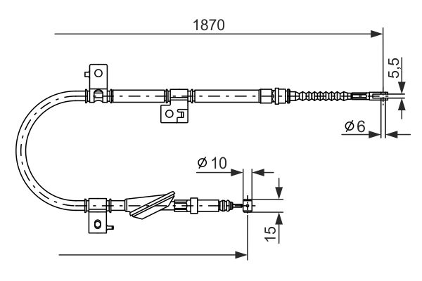 Bosch Handremkabel 1 987 477 673