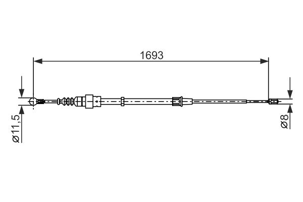 Bosch Handremkabel 1 987 477 698