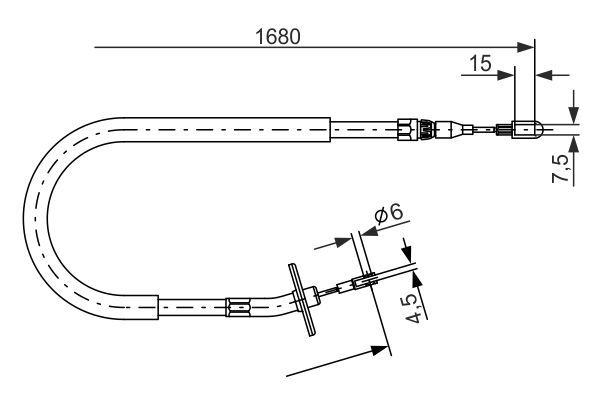 Bosch Handremkabel 1 987 477 702
