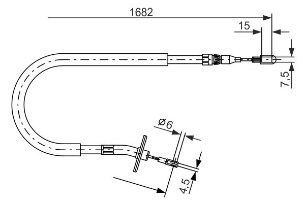 Handremkabel Bosch 1 987 477 703