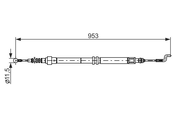 Bosch Handremkabel 1 987 477 707