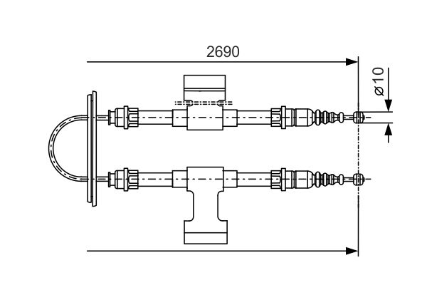 Handremkabel Bosch 1 987 477 745