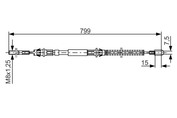 Handremkabel Bosch 1 987 477 761