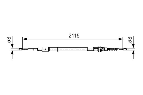 Bosch Handremkabel 1 987 477 775