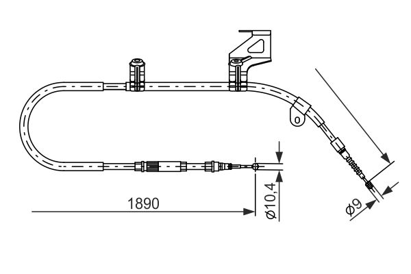 Handremkabel Bosch 1 987 477 804