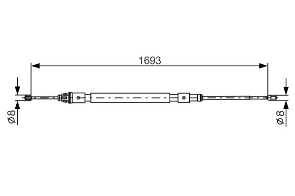 Handremkabel Bosch 1 987 477 993