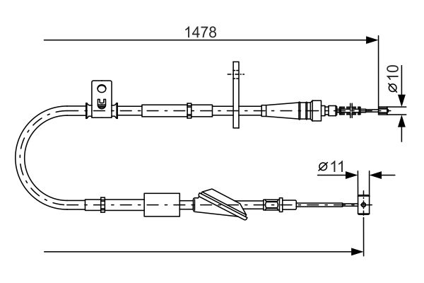 Handremkabel Bosch 1 987 482 096