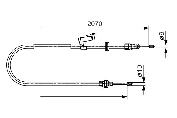 Handremkabel Bosch 1 987 482 133