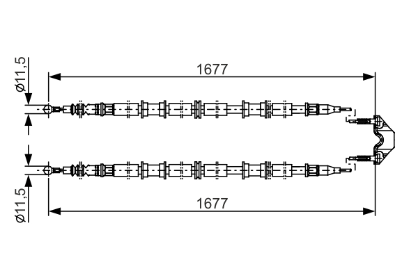 Handremkabel Bosch 1 987 482 141