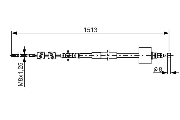 Handremkabel Bosch 1 987 482 161