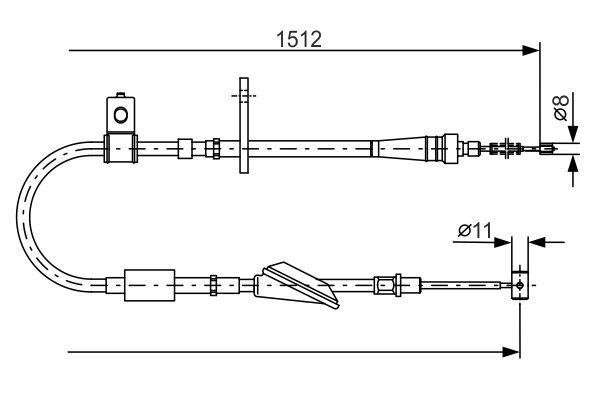 Handremkabel Bosch 1 987 482 176