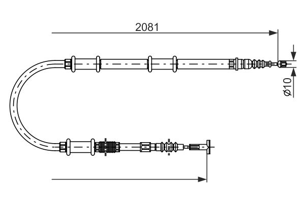 Handremkabel Bosch 1 987 482 181