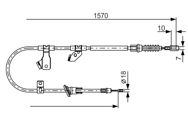 Handremkabel Bosch 1 987 482 272