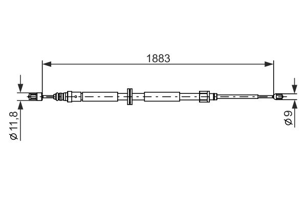Handremkabel Bosch 1 987 482 302