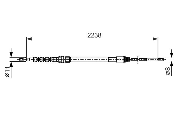 Handremkabel Bosch 1 987 482 373