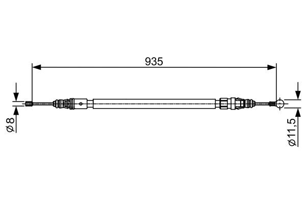 Handremkabel Bosch 1 987 482 430