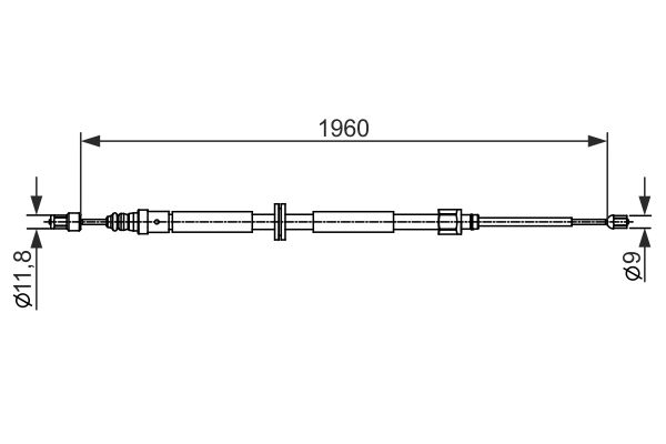 Handremkabel Bosch 1 987 482 432