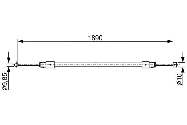 Handremkabel Bosch 1 987 482 444