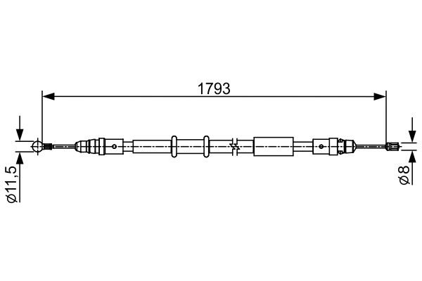 Handremkabel Bosch 1 987 482 550