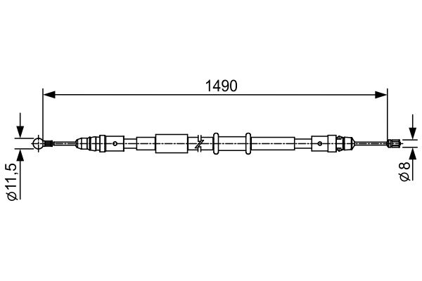 Handremkabel Bosch 1 987 482 553