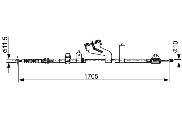 Handremkabel Bosch 1 987 482 654