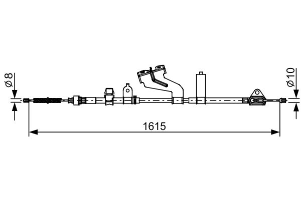 Handremkabel Bosch 1 987 482 656