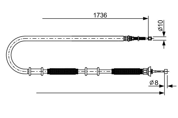 Handremkabel Bosch 1 987 482 700